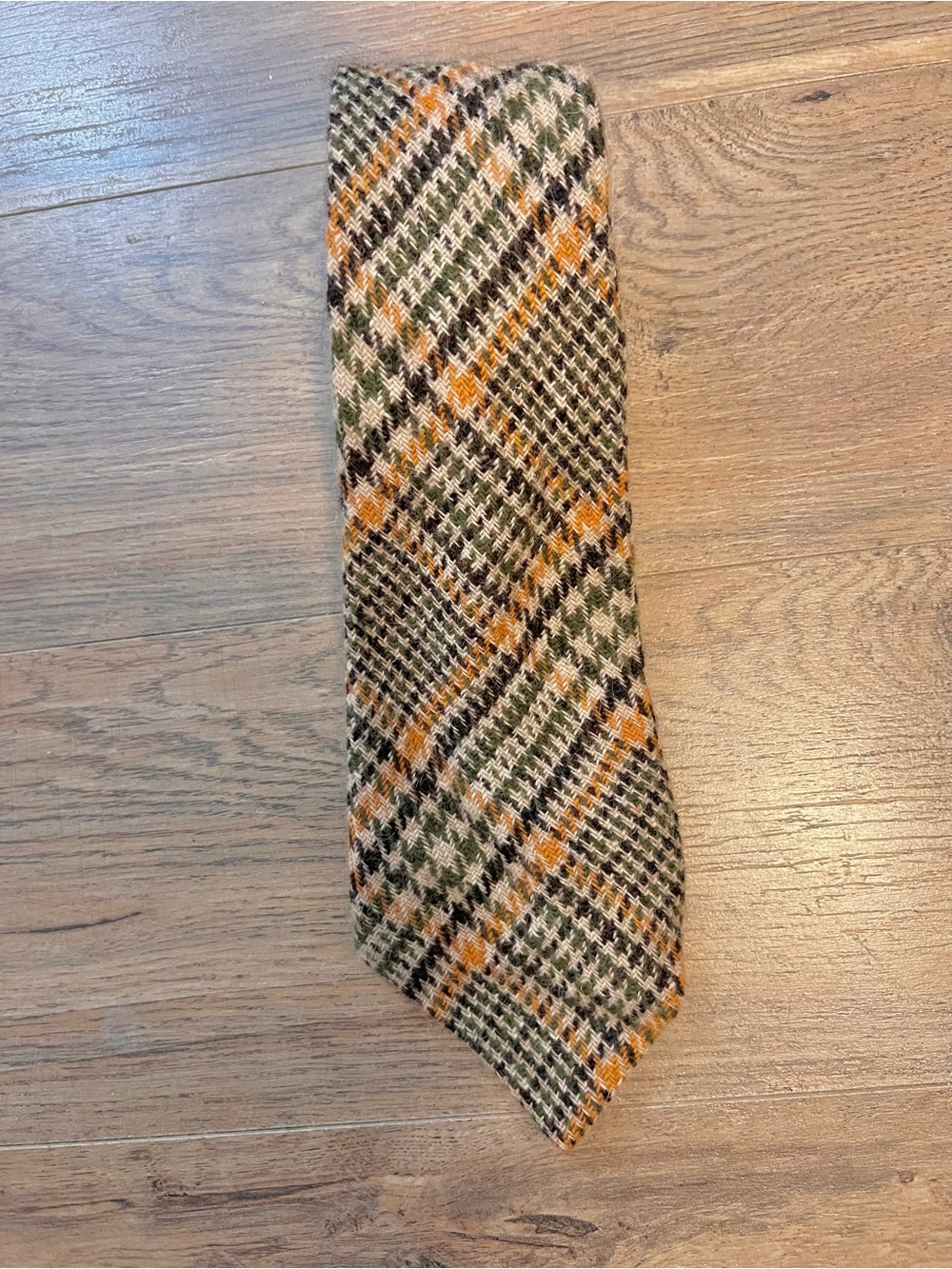 VNTG Kevin & Howlin Dublin Tweed Plaid Wool Necktie Made‎ in Ireland